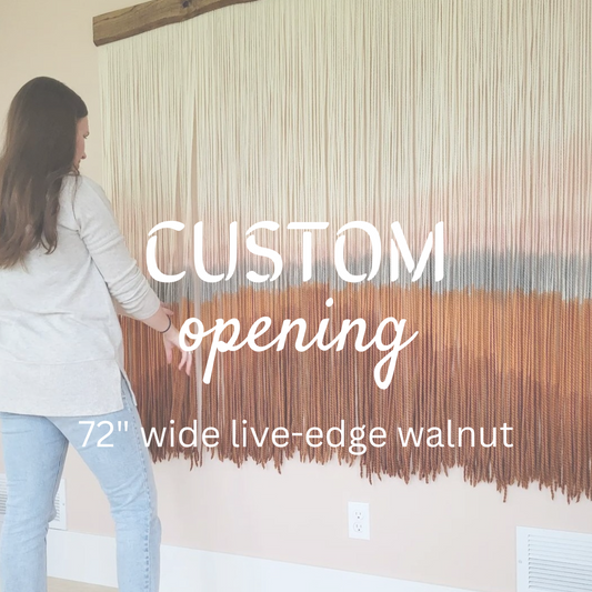 Custom 72" Live-Edge Walnut Tapestry