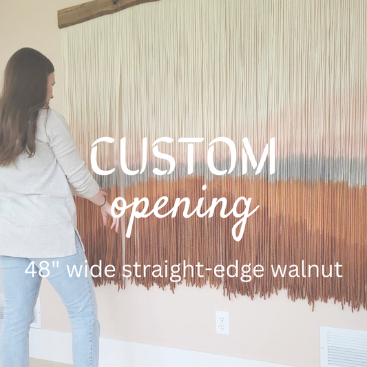 Custom 48" Straight-Edge Walnut Tapestry